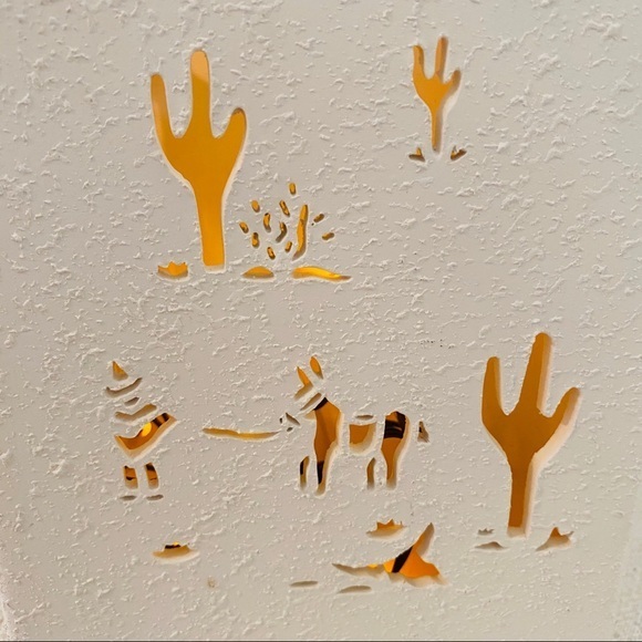 Southwestern Aztec Decor Light Wolf Cactus Donkey - Picture 3 of 15